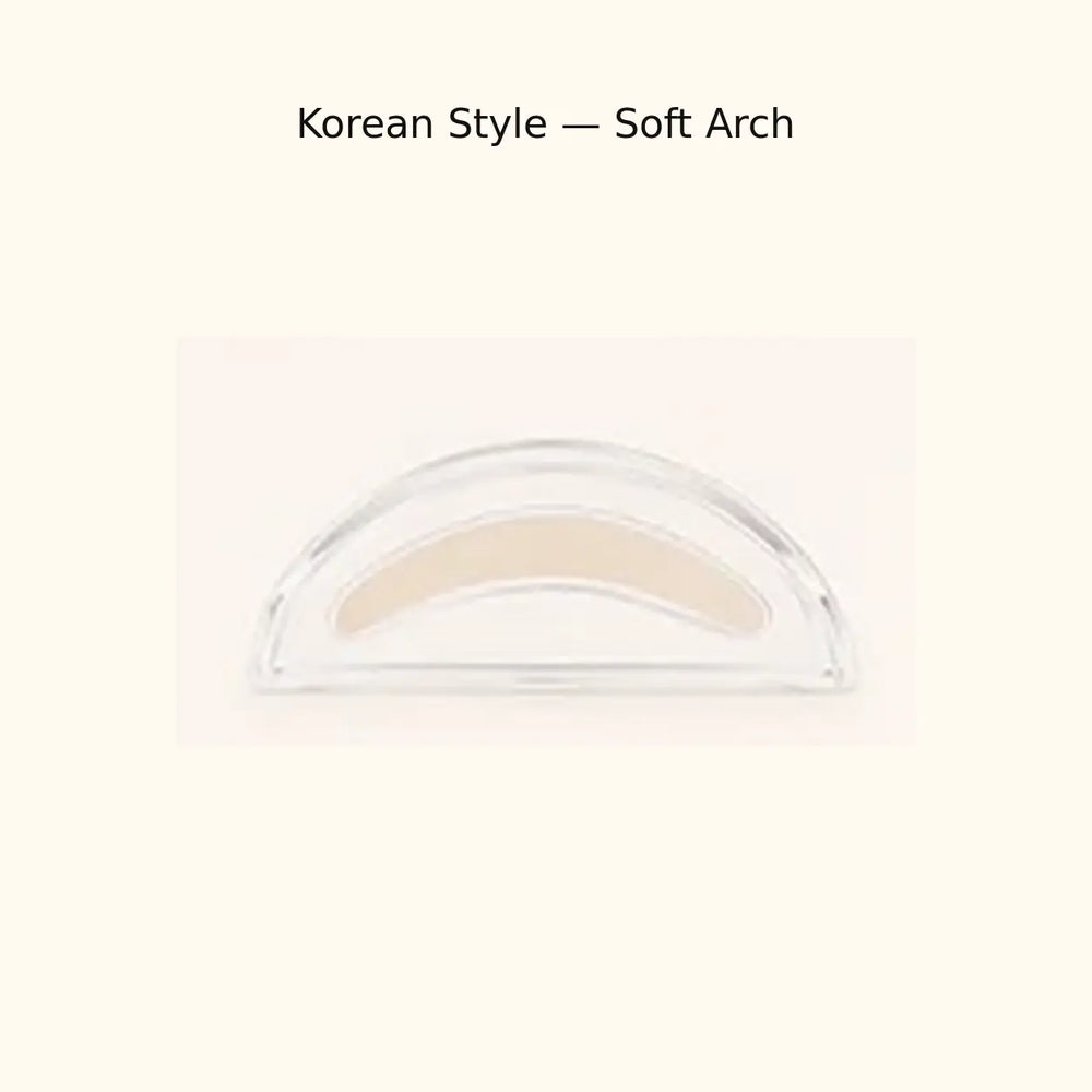 Korean Style reusable eyebrow stamp with a soft arch.
