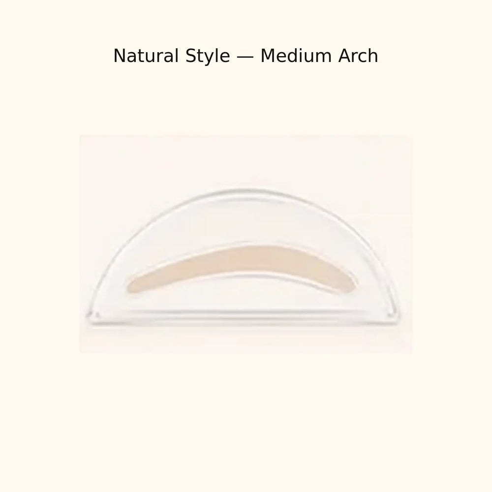 Natural Style reusable eyebrow stamp with a medium arch.