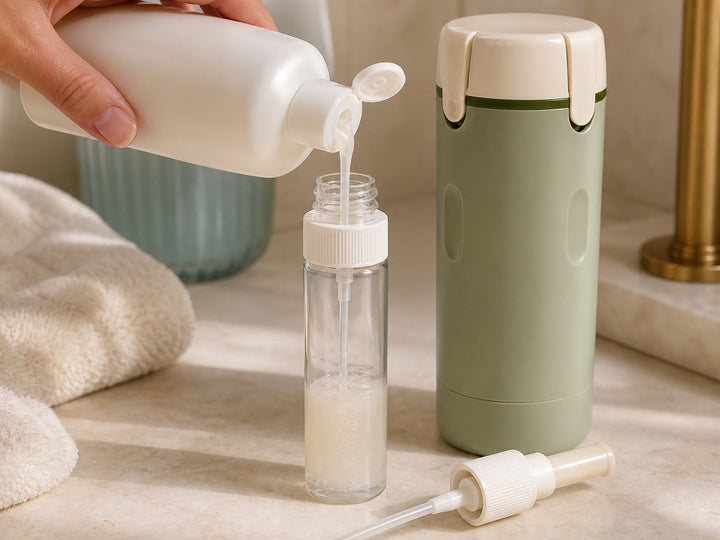 Filling a 30mL travel tube