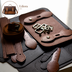 Liliora Brown handbag kit components and hardware