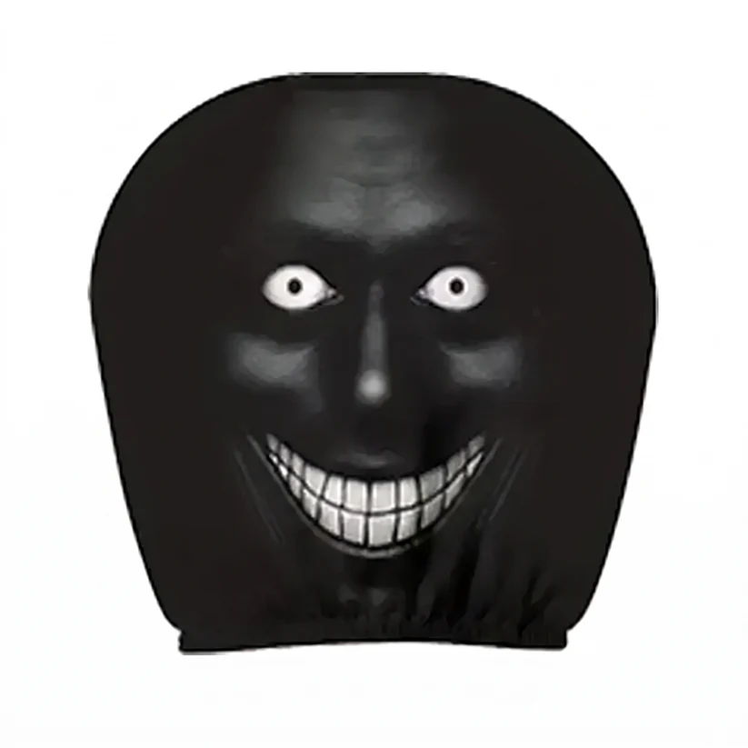 Midnight Grinner creepy face car headrest cover