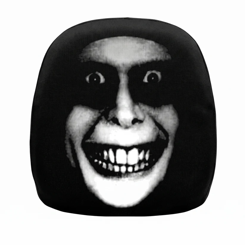 Phantom Smile creepy face car headrest cover