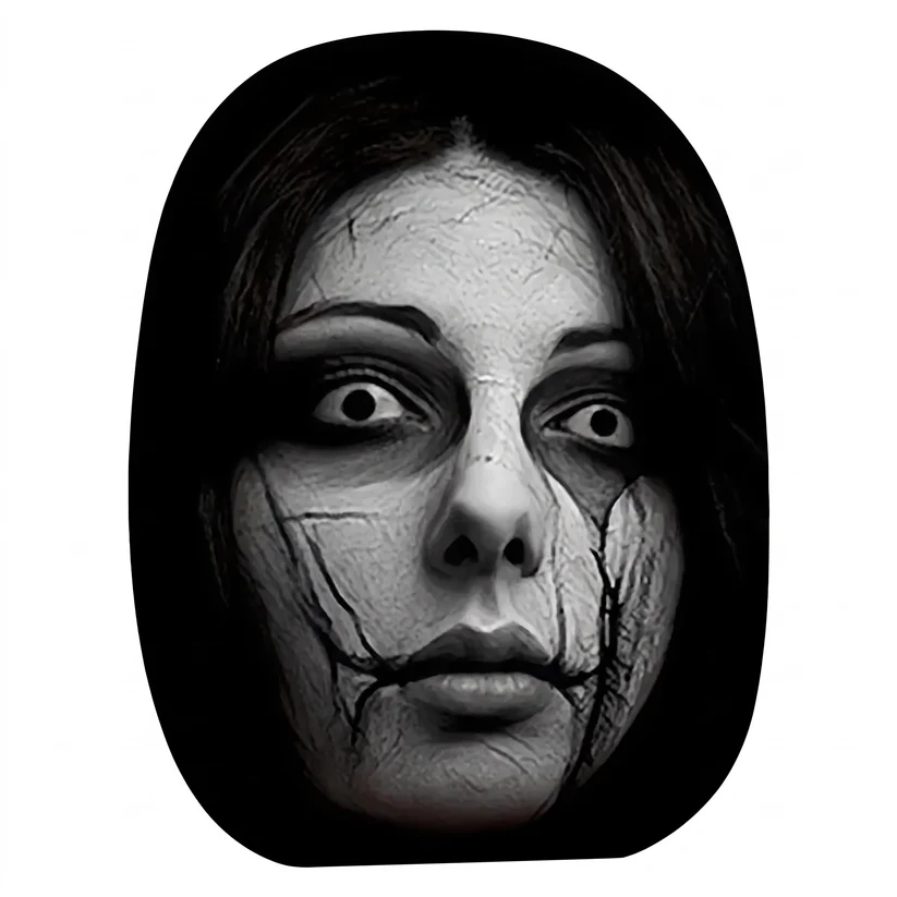Shadow Bride creepy face car headrest cover